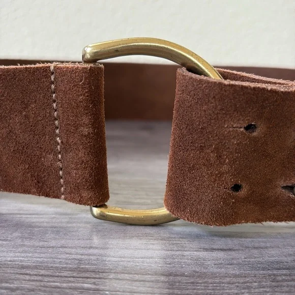 GAP Brown Leather Belt Size Small - Picture 7 of 13